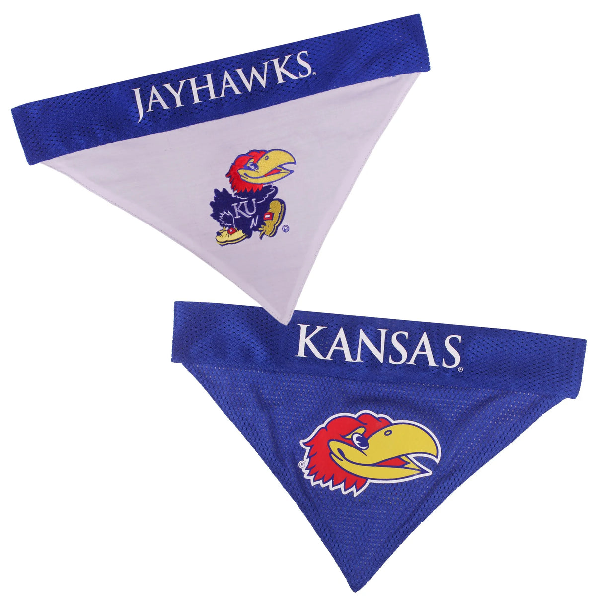 Kansas Jayhawks Reversible Pet Bandana