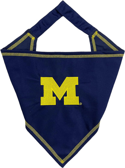 Michigan Wolverines Tie Around Pet Bandana