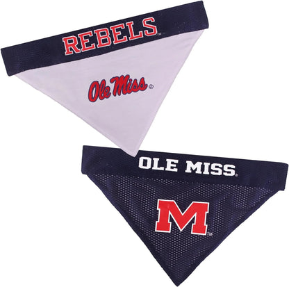 Ole Miss Rebels Reversible Pet Bandana